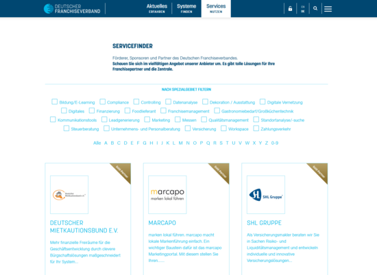 Screenshot Partnerfinder